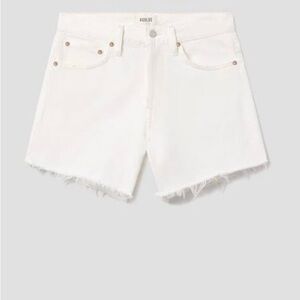 AGOLDE Parker Long Women's White Denim Shorts